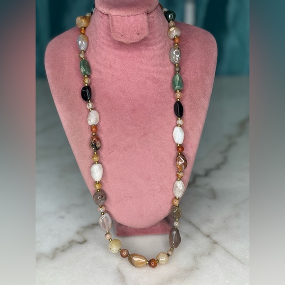 Vintage Beggar Multi-Stone Necklace - 1970’s - Picture 2 of 2